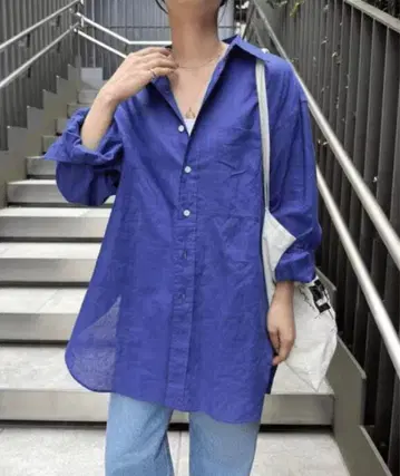 Spick and Span 린넨 카슈쿨 빅 셔츠