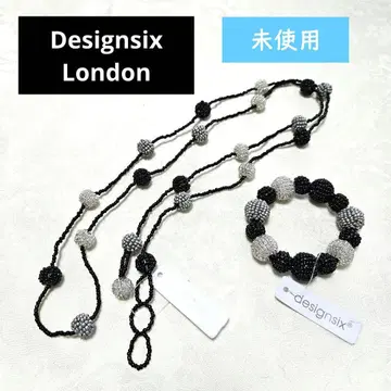 미사용 새상품 Designsix London/Black 목걸이