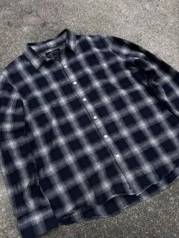 ombre check shirt 온브레 체크 셔츠 80s