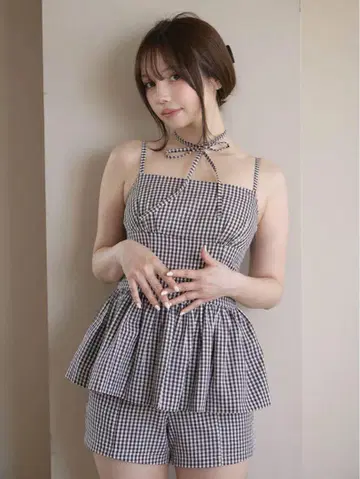 ANDMARY Gingham check set up