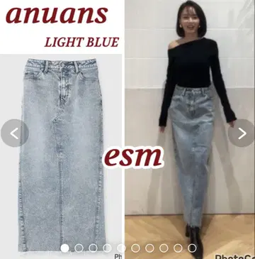 아뉴앙스 심 디자인 데님 타이트 스커트 (LIGHT BLUE) 1