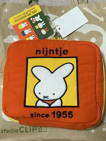 나인체 스퀘어 파우치 미피 70주년 익명 배송