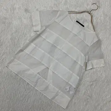 ZARA BASIC 시어 보더 티셔츠 화이트 S ()