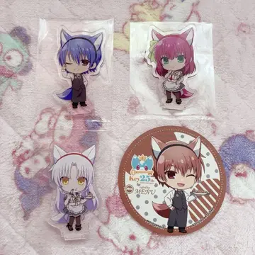 key 25주년 카페 Angel Beats! 아크릴 스탠드 코스터