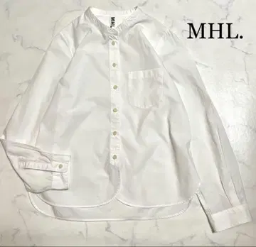 MHL. 밴드 카라 셔츠 화이트