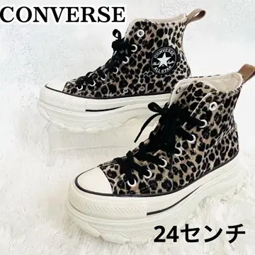 새상품급 컨버스 ALL STAR 트렉 웨이브 HI 레오파드 통굽