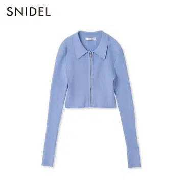 SNIDEL Sustainable 크롭 지퍼 니트 풀오버
