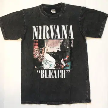 닐바나 Nirvana BLEACH L 밴드 티셔츠 락 티셔츠