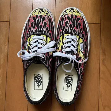 VANS 파이어 패턴 오센틱 프레임 패턴 27.5cm