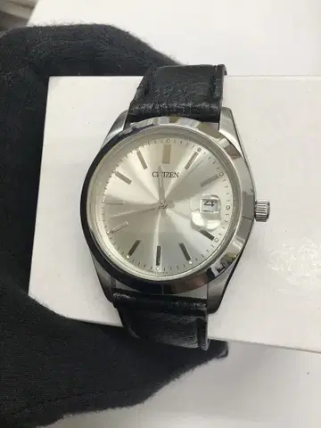 OS-7 Citizen 쿼츠 손목시계 실버 작동품