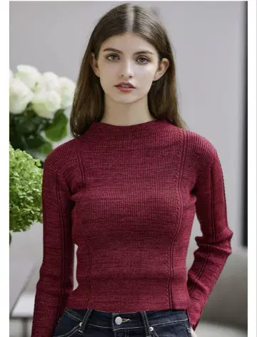 Slit cuffs rib knit riu