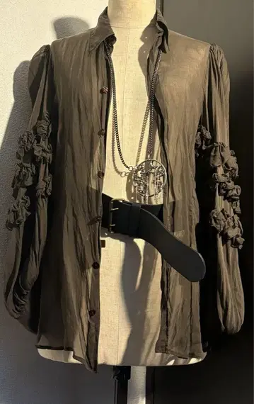 Jean Paul Gaultier 셔츠 퍼프 슬리브 시스루 골티에