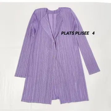 새상품급 PLATS PLISEE 롱 가디건 퍼플 사이즈 4