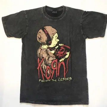 콘 KORN L 밴드 티셔츠 락 티셔츠