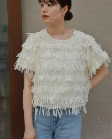 I_am sheer tape fringe tops