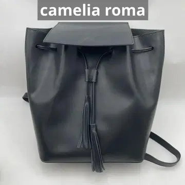 새상품급 camelia roma 백팩 천연 소가죽 블랙