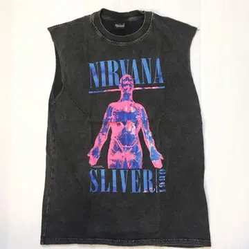 닐바나 Nirvana SILVER L 슬리브리스 밴딩 티셔츠