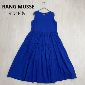 RANG MUSSE 슬리브리스 티어드 원피스 인도산