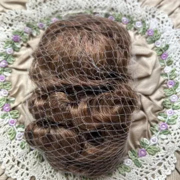 화섬 인형 가발 5인치 적갈색