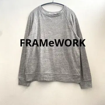 프레임워크 슬라브 베어 천축 풀오버 티셔츠 그레이
