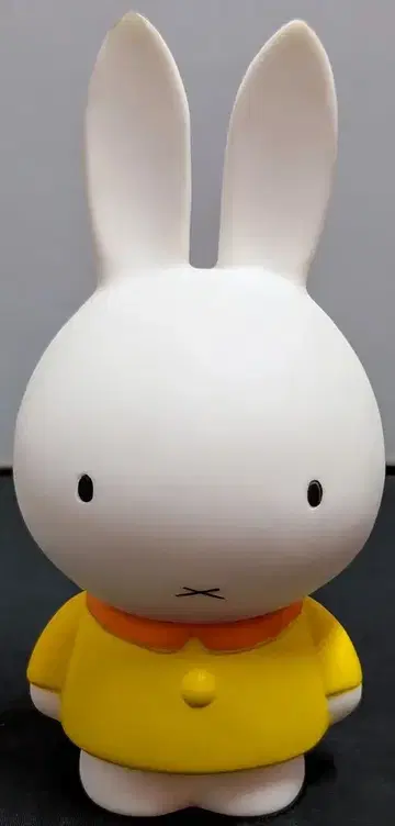 아사히 은행 저금통 미피 노란색 옷 / 주황색 옷깃 125mm