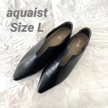 [새상품급] aquaist 블랙 포인티드 토 플랫슈즈 sizeL