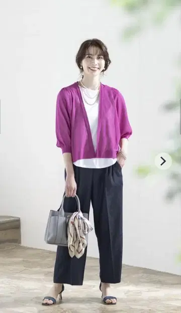 CARRIERE 숏 볼레로 가디건 핑크 M