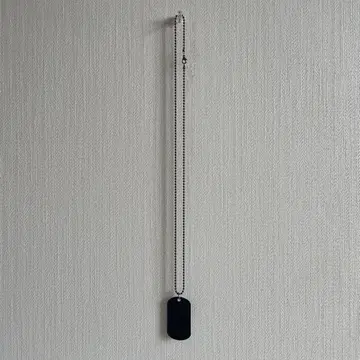 블랙 도그 태그 목걸이