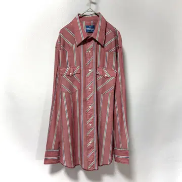 Wrangler 랭글러 웨스턴 셔츠 긴팔 스트라이프, Salmon Red