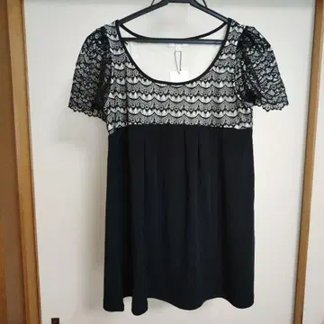 ROPE 블랙 반팔 튜닉 M