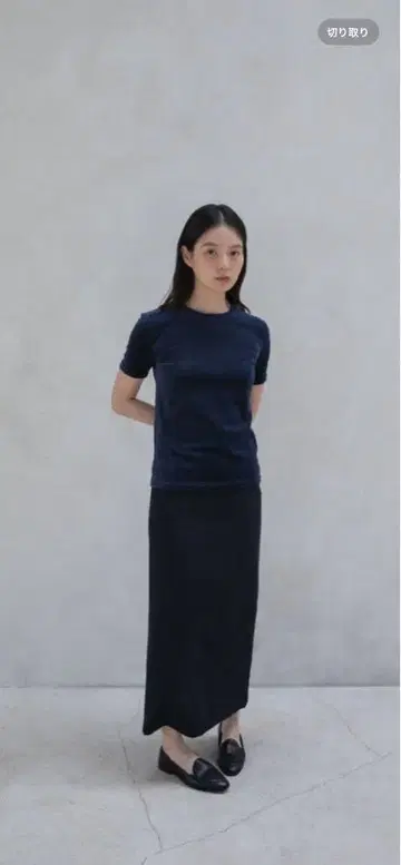 [ OHOTORO ] 벨로아 하프 슬리브 탑 오오토로