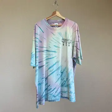 90s USA 제작 타이다이 프린트 티셔츠 네이티브 무늬 vintage