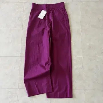 새상품 MACPHEE 맥피 코튼 와이드 팬츠 퍼플