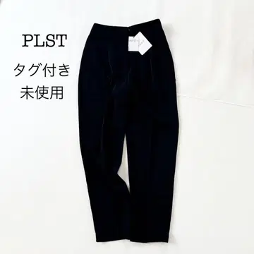 택 포함 미사용! 플라스테 트리아세테이트 슬랙스 S 블랙
