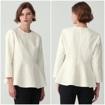 theory luxe 25SS Clare Kairi 페플럼 블라우스 블랙