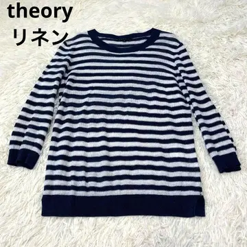 theory 띠어리 보더 린넨 썸머 니트 티셔츠 보더