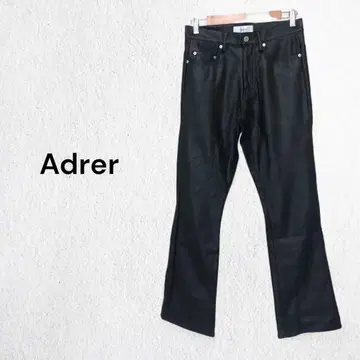 아들러 인조 가죽 플레어 팬츠 인조 가죽 슬랙스 하의 블랙 멋쟁이