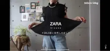 ZARA 블랙 프렌치 슬리브 상의