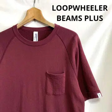 LOOPWHEELER x BEAMS PLUS 쭈리 반팔 맨투맨 L