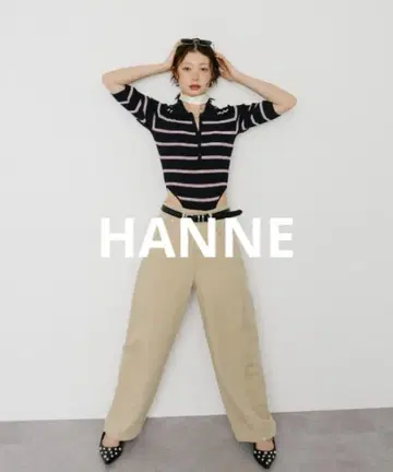 HANNE 하프 슬리브 폴로 니트 바디수트 믹스