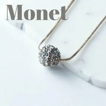 Monet 모네 목걸이 볼 큐빅 블루