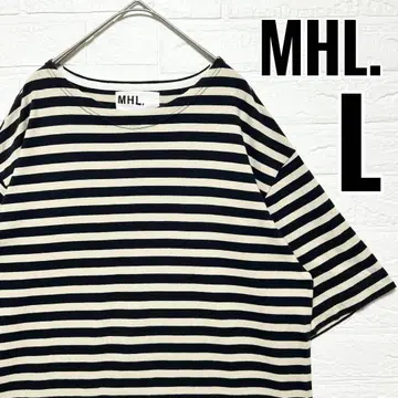MHL. 마가렛호웰 티셔츠 보더 네이비 베이지 [L]
