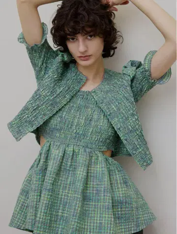 MEDI BUSTIER SET SHIRRING SHORT TOP