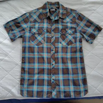 HYSTERIC GLAMOUR 반팔 셔츠 S 브라운 블루