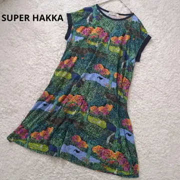 SUPER HAKKA 슈퍼 하카 롱 원피스 동물 올 패턴 내추럴
