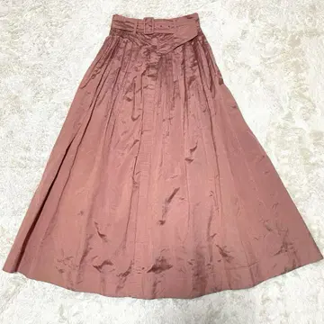 JOHN SMEDLEY 실크 100% 턱 롱 스커트 A라인