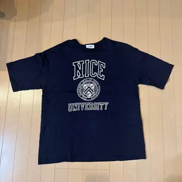 H.UNIT NICE UNIVERSITY 반팔 티셔츠 네이비