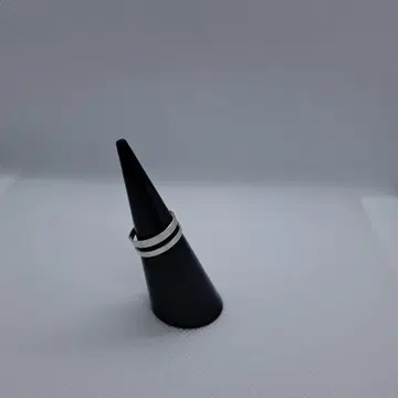 실버 컬러 이중 반지 약 2cm