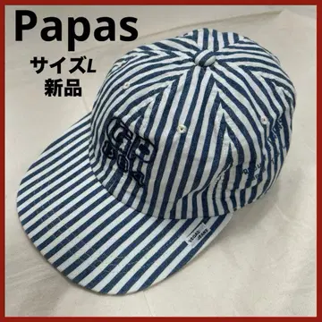 Papas 파파스 VEGAS JEANS 캡 사이즈 L 스트라이프 새상품