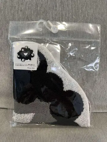 검은 먁먁 다이컷 미니 타월 검정 블랙 먁먁